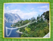 Die kleine Fraktion Tempesta entlang der Straße nach Malcesine gelegen.
